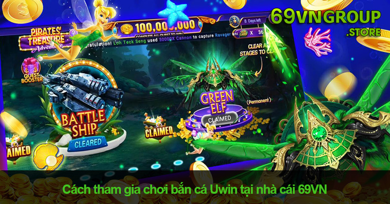 Cách tham gia chơi bắn cá Uwin tại nhà cái 69VN